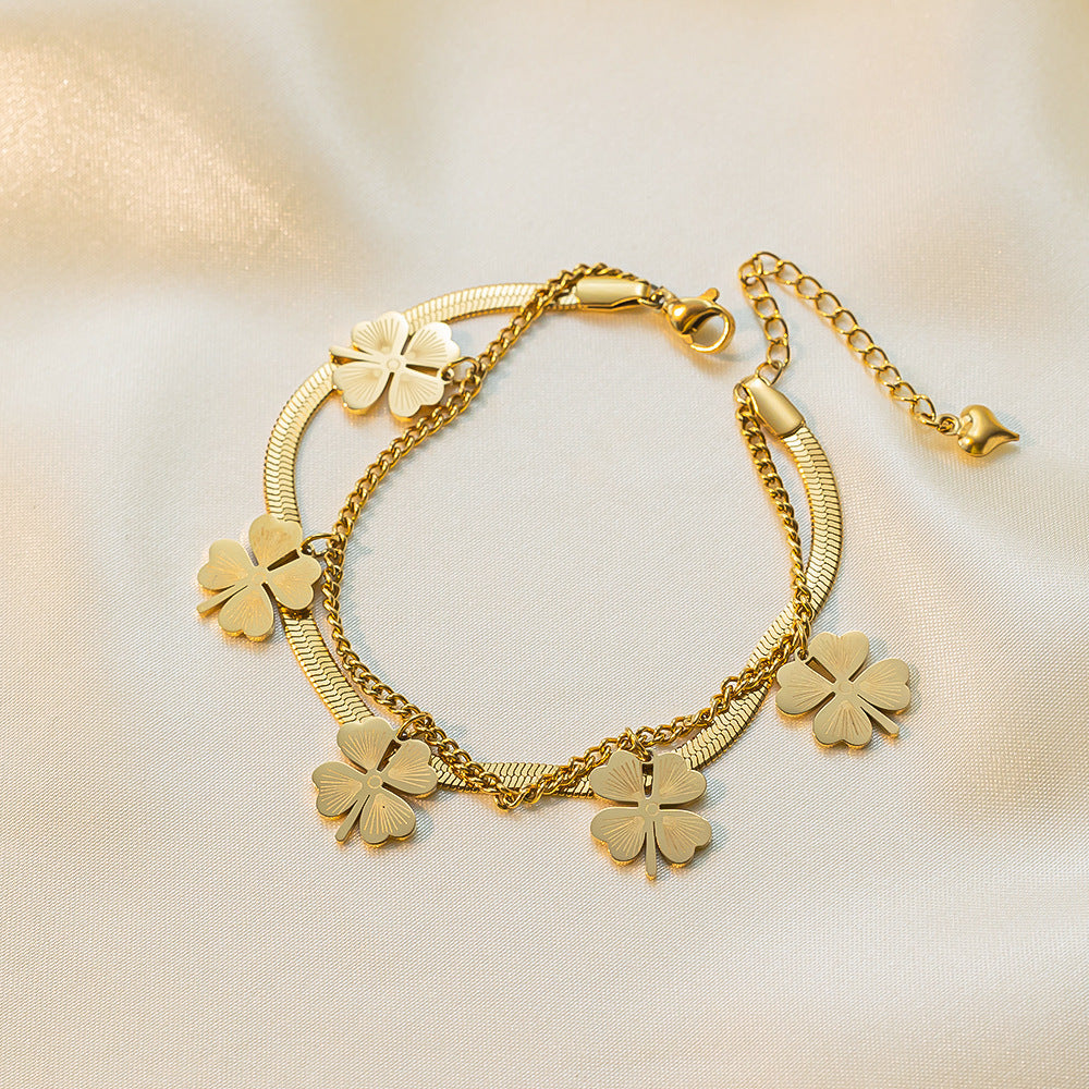 Close-up image of Lucky Charm Bracelet on a white background