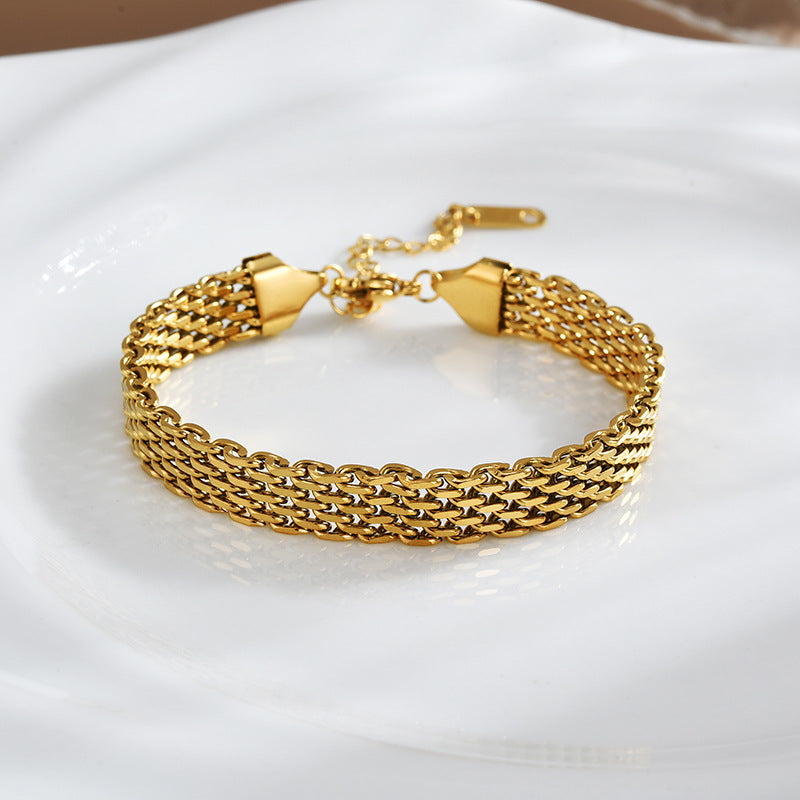 Close-up image of Mesh Glow Bracelet on a white background