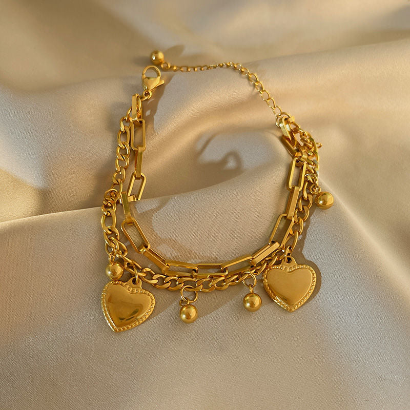 Close-up image of Sweetheart Charm Bracelet on a white background