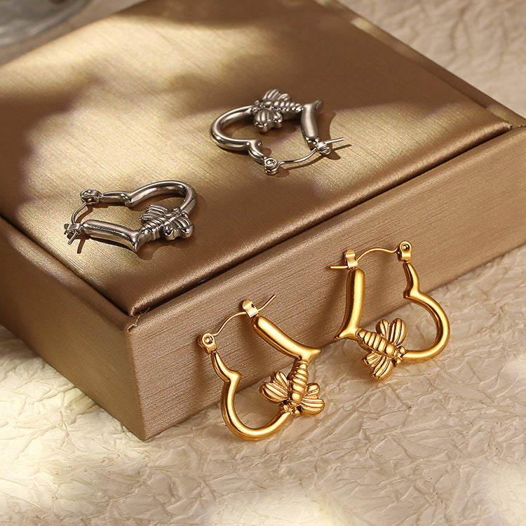 honey bloom earrings in gold finish; stylish honey bloom earrings for women