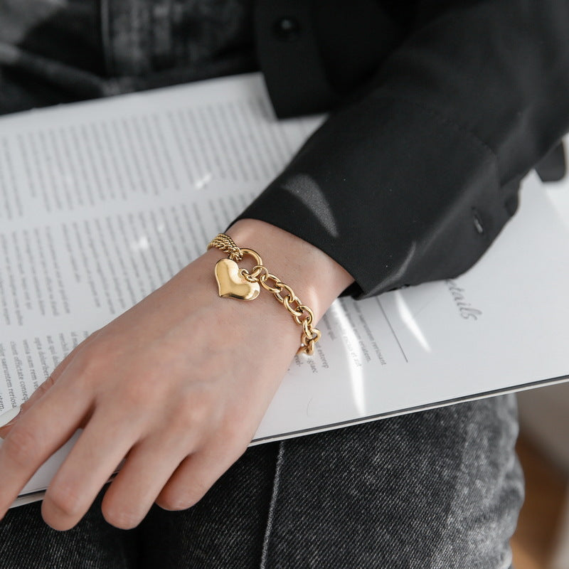 Close-up image of Love Loop Bracelet on a white background