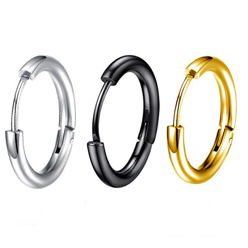 urban loop earrings in gold finish; stylish urban loop earrings for women