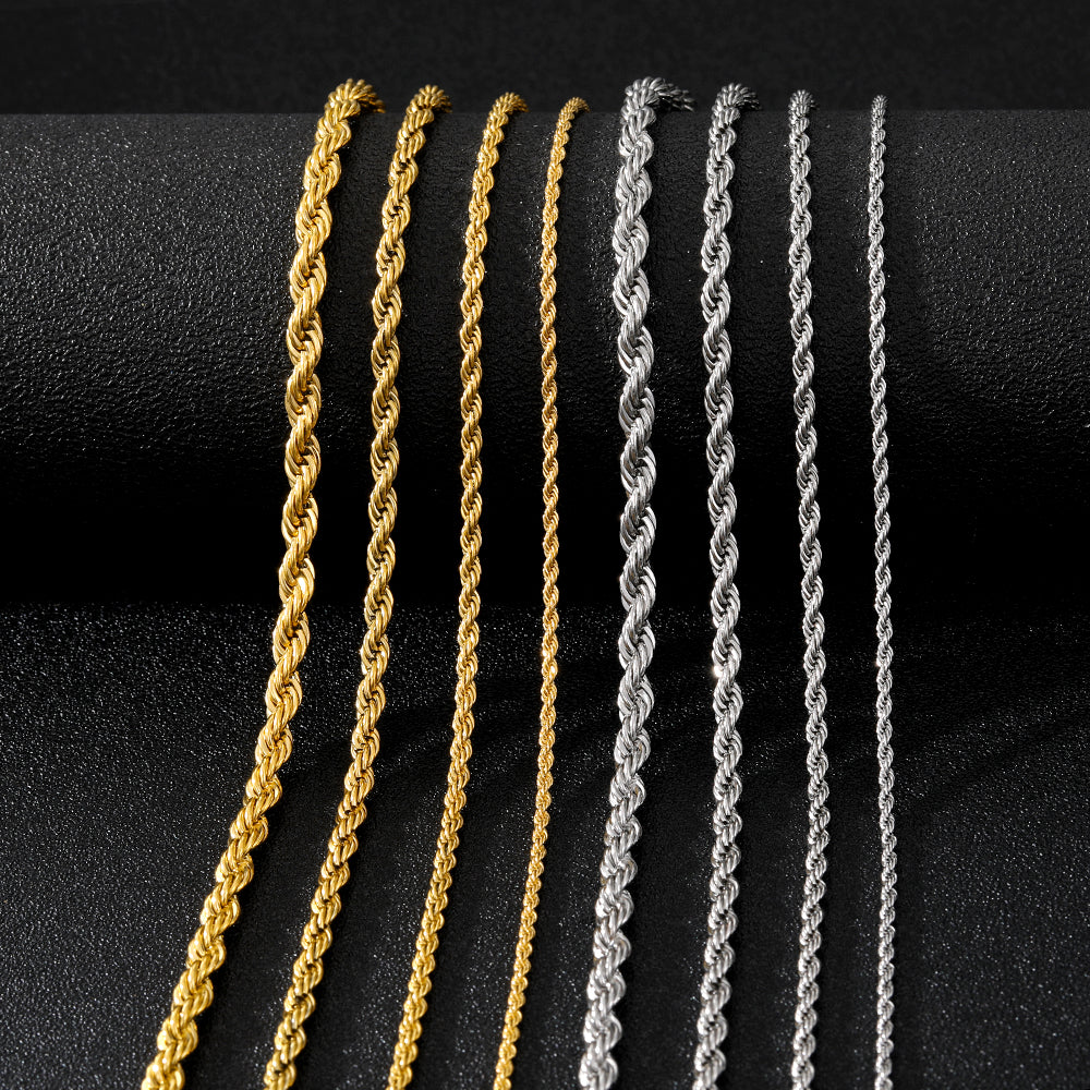 Elegant close-up of Twist of Silver Necklace displayed on a velvet stand