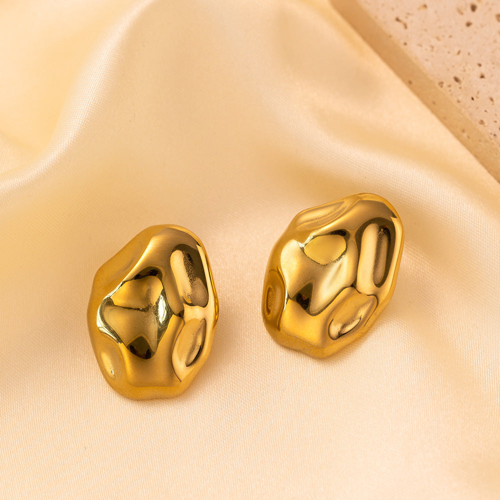 lava luxe earrings in gold finish; stylish lava luxe earrings for women