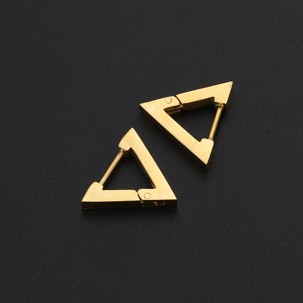 minimal twist earrings in gold finish; stylish minimal twist earrings for women