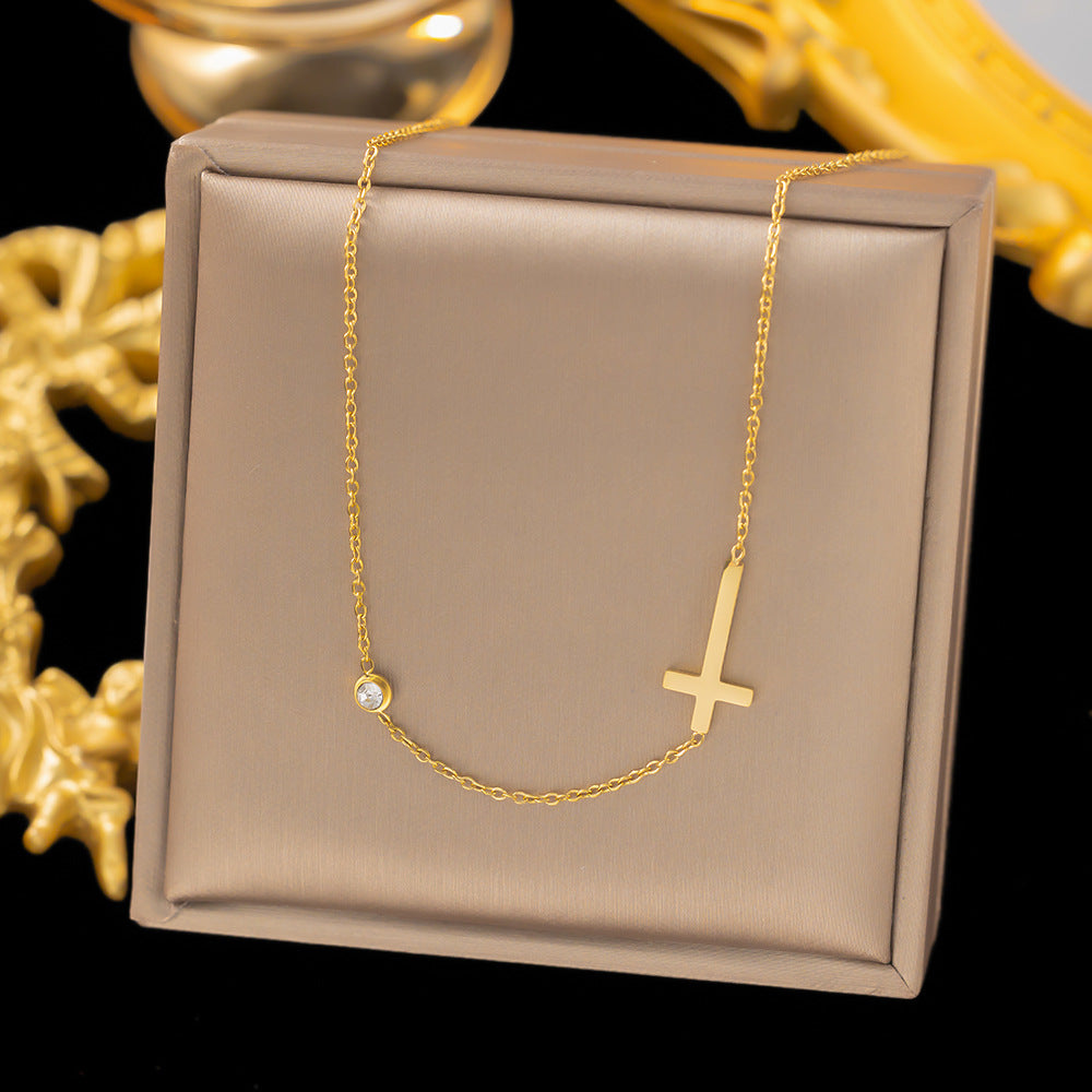 cross glow set in premium finish; elegant cross glow set for women