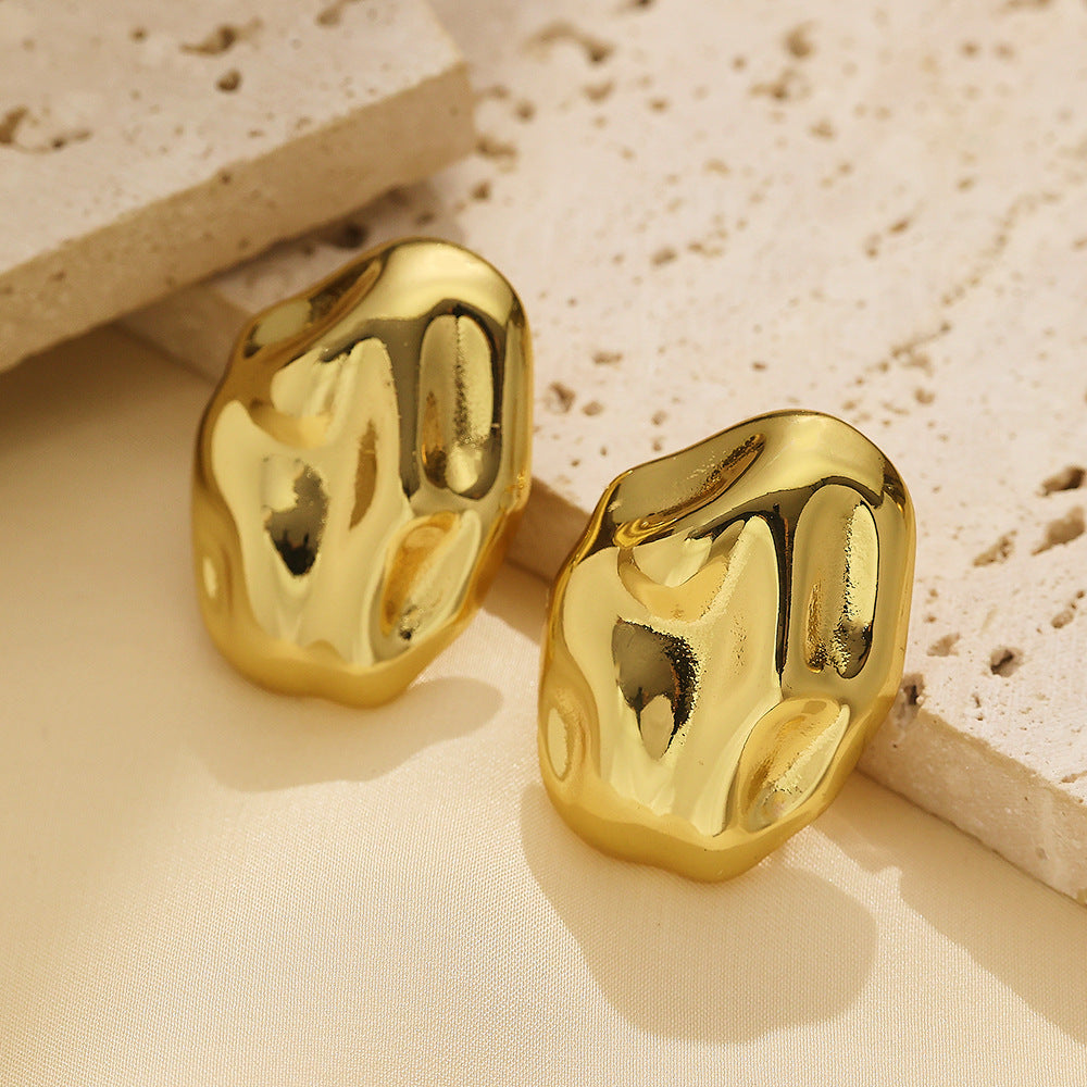 lava luxe earrings in gold finish; stylish lava luxe earrings for women