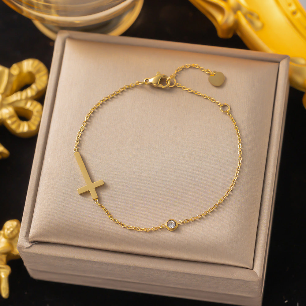 cross glow set in premium finish; elegant cross glow set for women