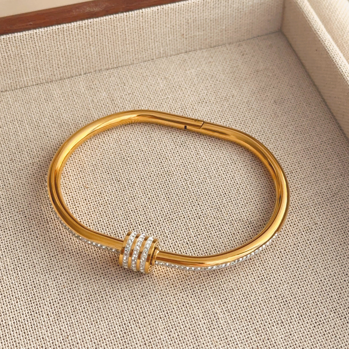 Close-up image of Three Rings Bracelet on a white background