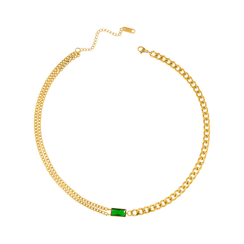 royal emerald set in premium finish; elegant royal emerald set for women