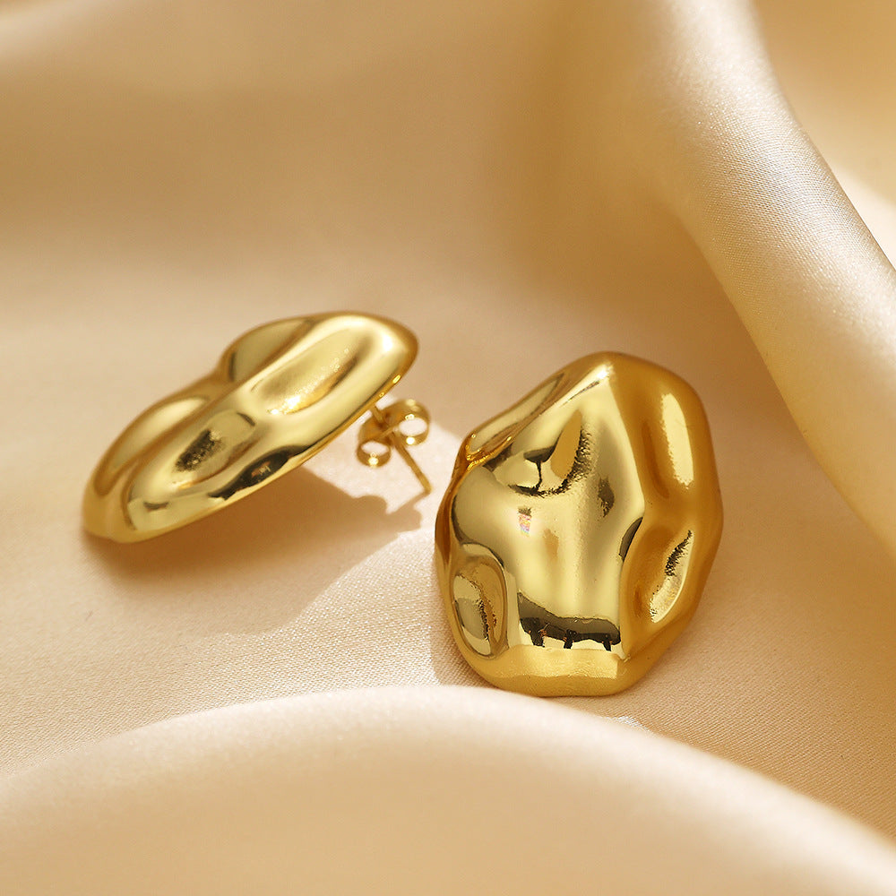 lava luxe earrings in gold finish; stylish lava luxe earrings for women