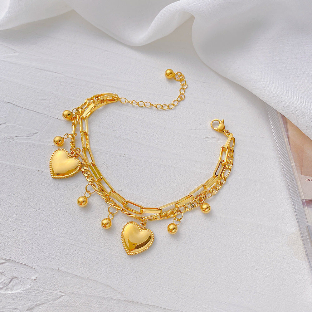 Close-up image of Sweetheart Charm Bracelet on a white background