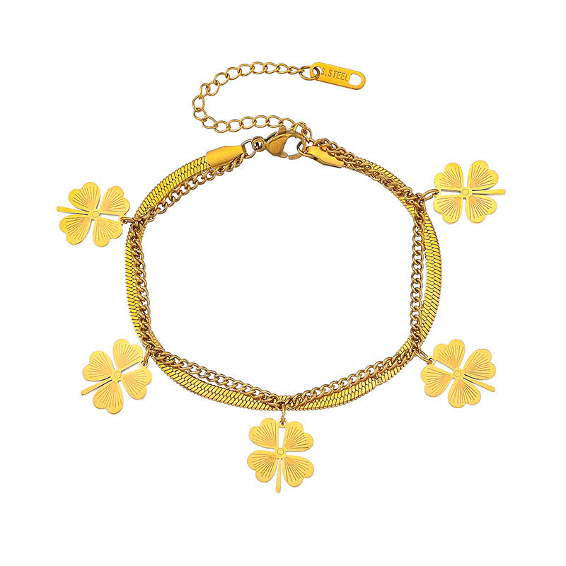 Close-up image of Lucky Charm Bracelet on a white background