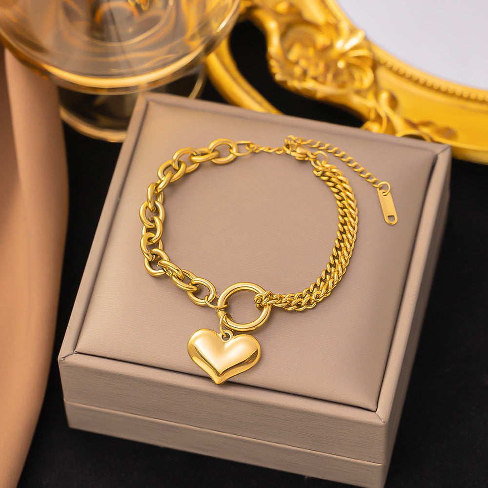 Close-up image of Love Loop Bracelet on a white background