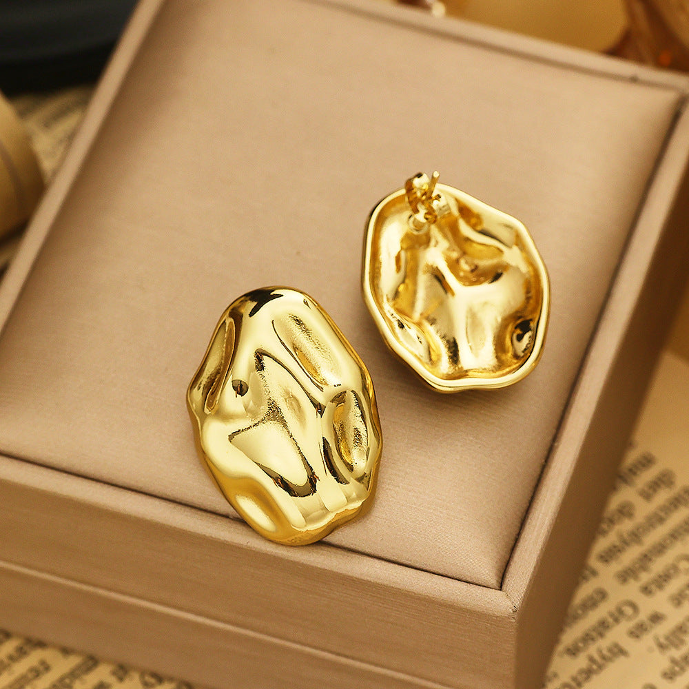 lava luxe earrings in gold finish; stylish lava luxe earrings for women