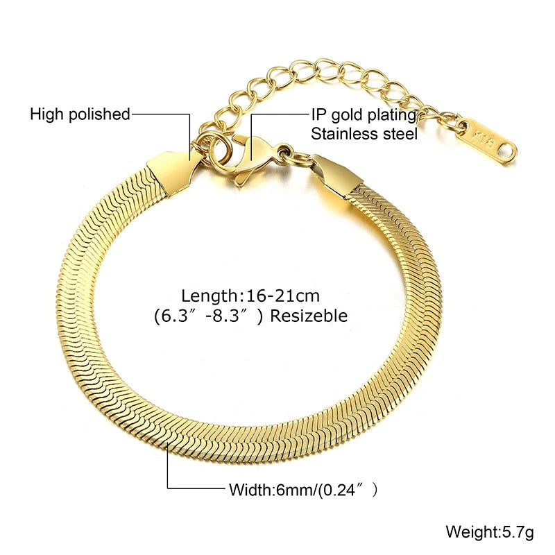 Close-up image of Golden Glide Bracelet on a white background