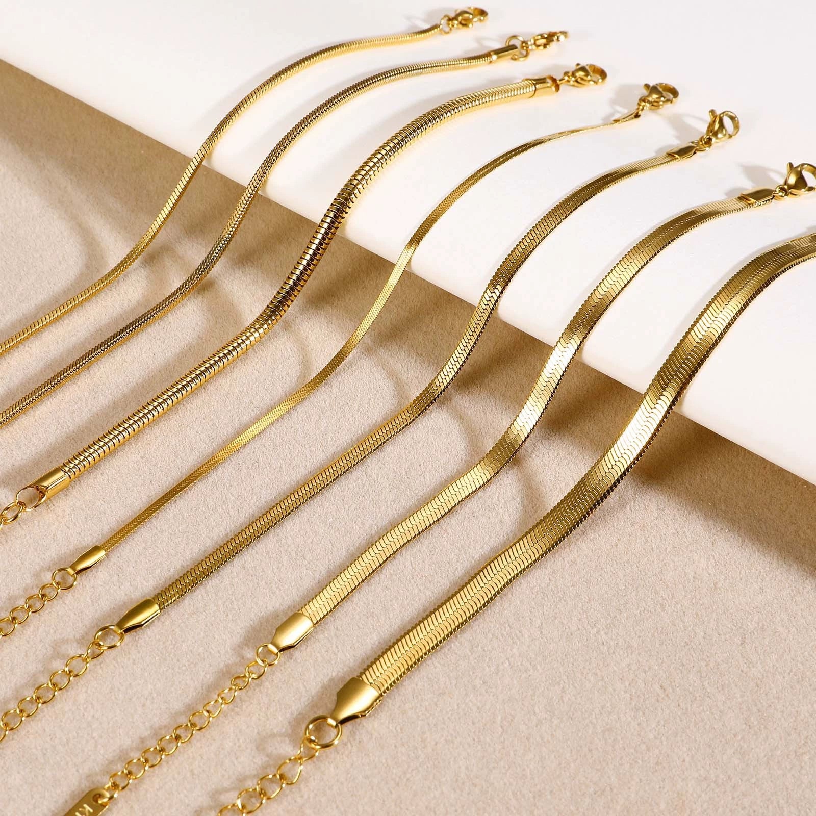 Close-up image of Golden Glide Bracelet on a white background