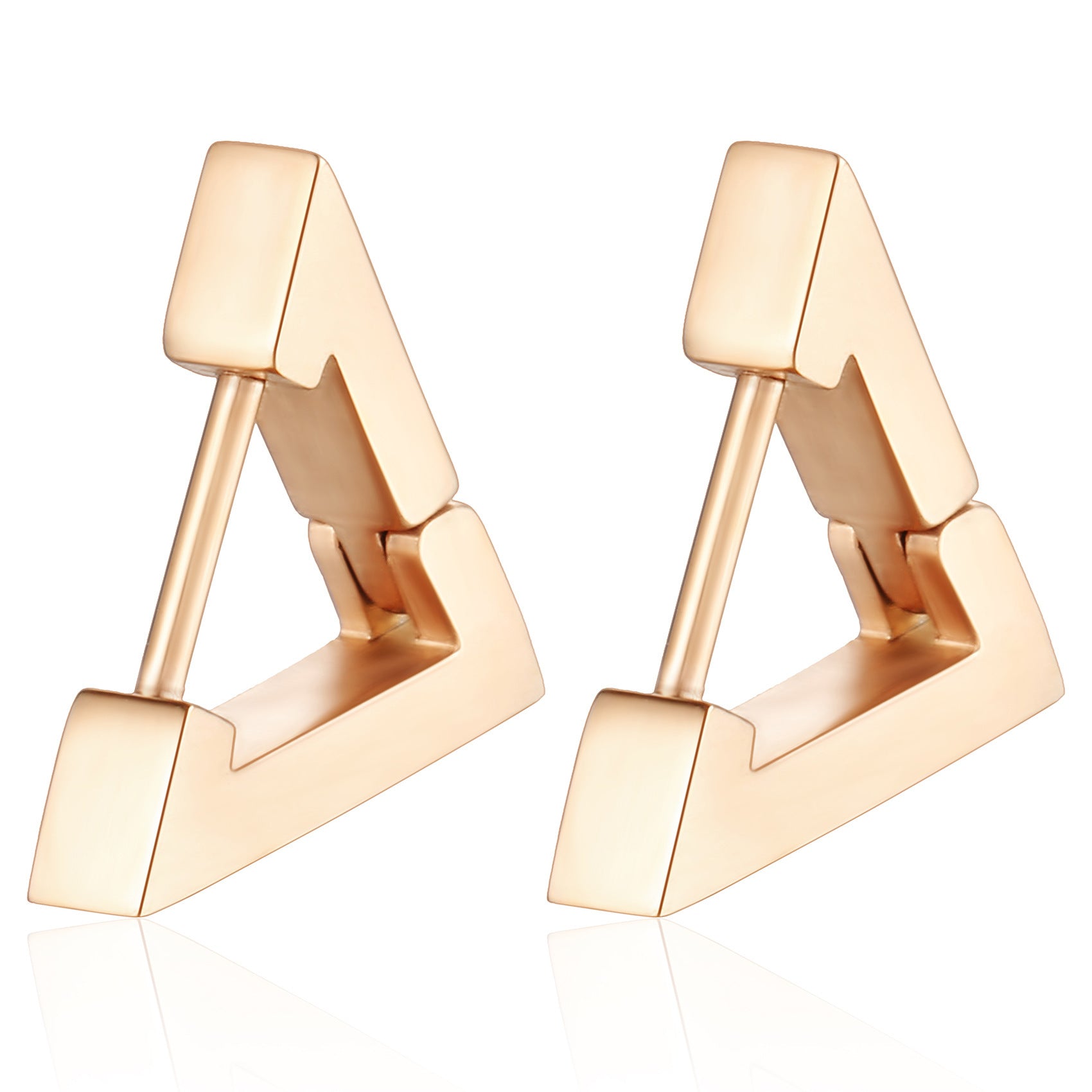 minimal twist earrings in gold finish; stylish minimal twist earrings for women