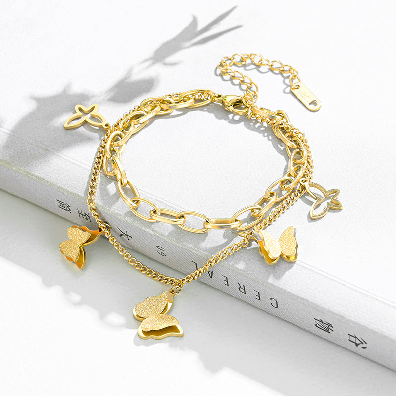 Close-up image of Little Butterfly Bracelet on a white background