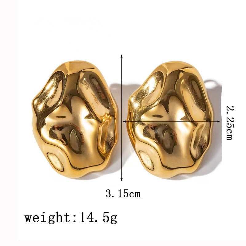 lava luxe earrings in gold finish; stylish lava luxe earrings for women