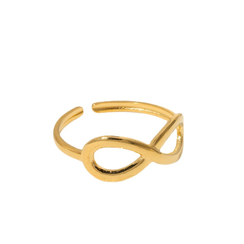 endless love ring in gold finish; elegant endless love ring for women