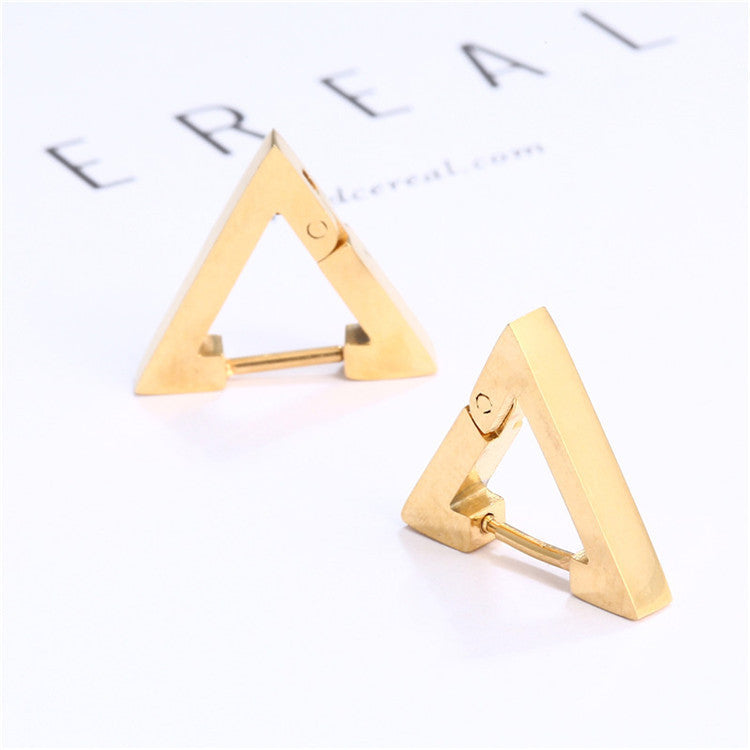 minimal twist earrings in gold finish; stylish minimal twist earrings for women