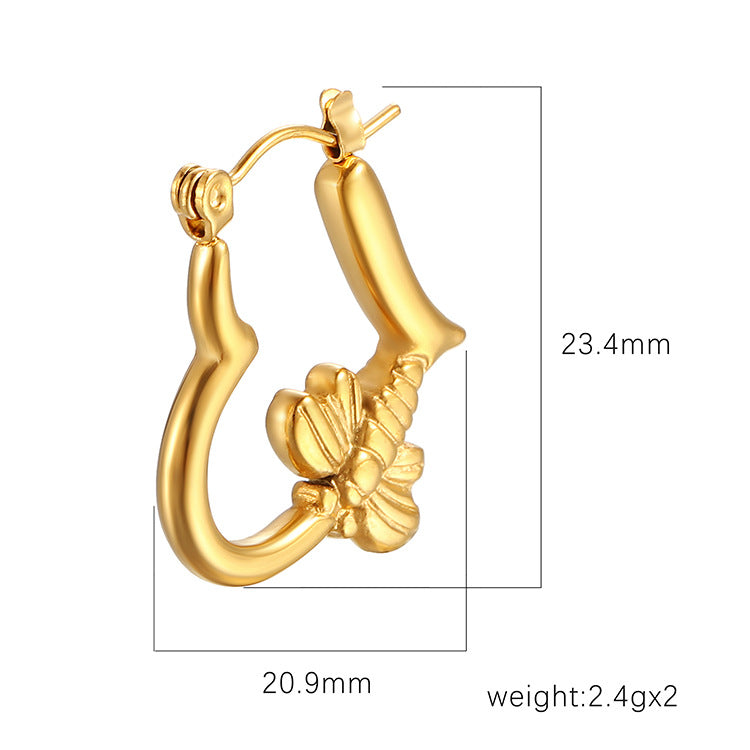 honey bloom earrings in gold finish; stylish honey bloom earrings for women