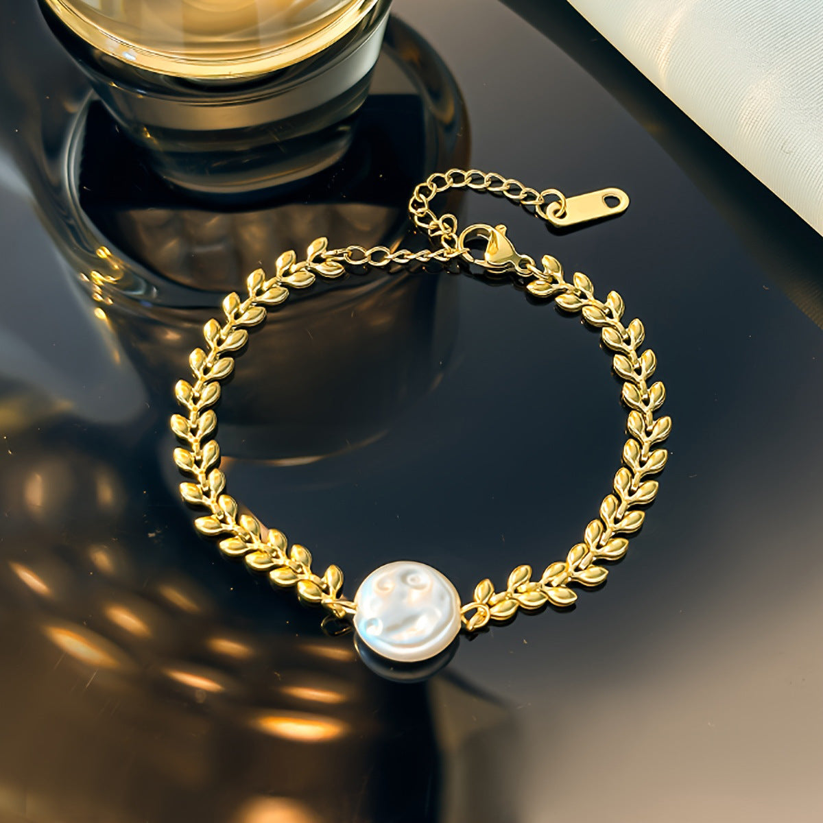 royal pearl set in premium finish; elegant royal pearl set for women