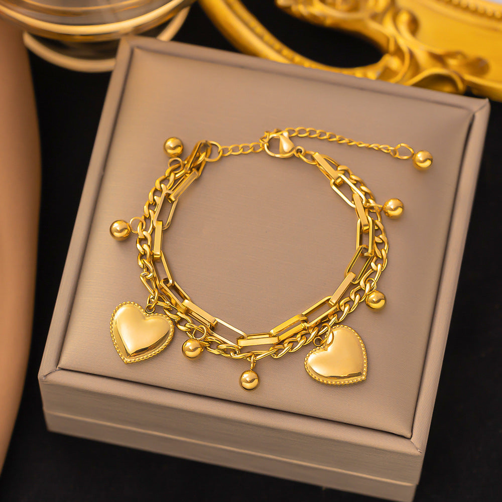 Close-up image of Sweetheart Charm Bracelet on a white background