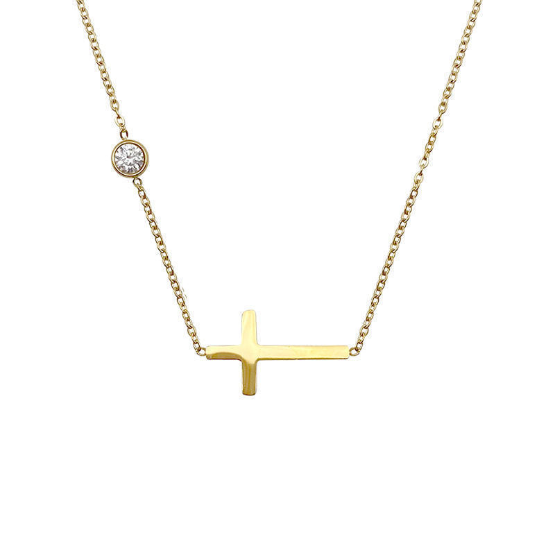 cross glow set in premium finish; elegant cross glow set for women