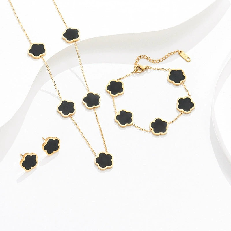 petals set in premium finish; elegant petals set for women