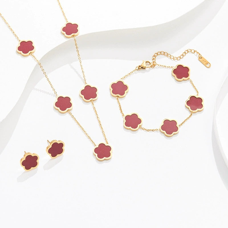 petals set in premium finish; elegant petals set for women